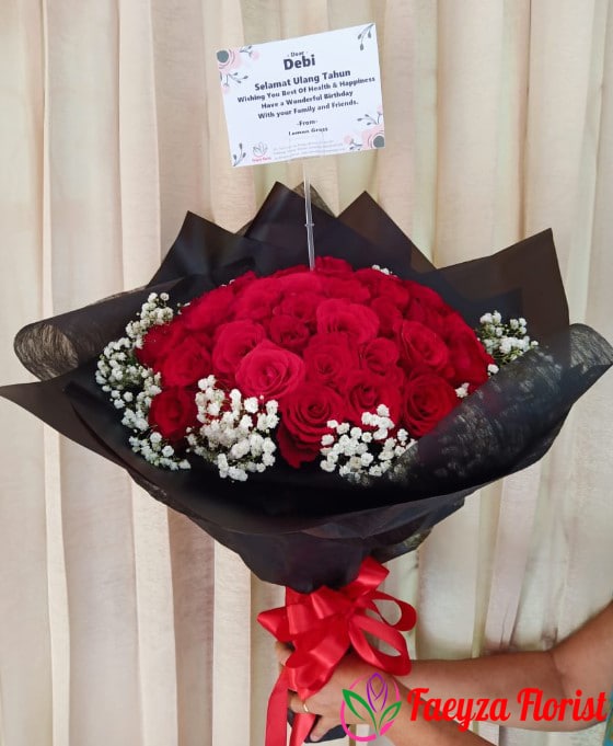 Jual Buket Mawar Merah di Lampung